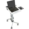 Ergotron Neo-Flex - Vogn - for bærbar / mus / strekkodeskanner - kvalitetsplast, aluminium, stål - to-tonet grått - skjermstørrelse: 12-17.3