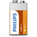 Philips LongLife Batteri 6F22L1F/10, Oppladbart batteri, 9V, Sink-Karbon, 9 V, 3 år, Flerfarget