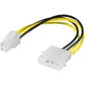 Goobay 7008010, 0,16 m, 4-pin ATX12V, Molex (4-pin), Hunkjønn, Hunkjønn, Rett