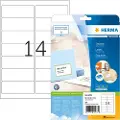 Herma Premium - Papir - matt - permanent selv-adhesiv - hvit - 99.1 x 38.1 mm 350 etikett(er) (25 ark x 14) laminerte adresseetiketter
