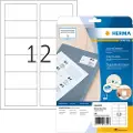 Herma 8842, Hvit, Papir, Inkjet, Matt, Permanent, Avrundet rektangel