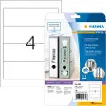 Herma Spesial - Papir - matt - permanent selvklebende - belagt - hvit - 192 x 61 mm - 90 g/m² - 100 etikett(er) (25 ark x 4) etiketter for arkivmapper