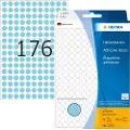 Herma - Permanet adhesiv - blå - 8-mm rund 5632 etikett(er) (32 ark x 176) merkelapper