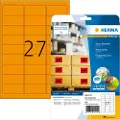 Herma Special - Papir - matt - permanent selv-adhesiv - luminøs oransje - 63.5 x 29.6 mm 540 etikett(er) (20 ark x 27) fluorescerende etiketter