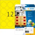 Herma Special - Papir - matt - permanent selv-adhesiv - lysende gult - 60 mm rund 240 etikett(er) (20 ark x 12) fluorescerende etiketter