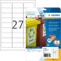 Herma Special - Hvit - 63.5 x 29.6 mm 270 etikett(er) (10 ark x 27) permanente selvklebende værsikre matte opake filmetiketter