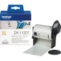 Brother DK-11207 - Svart på hvitt - 100) CD/DVD etiketter - for Brother QL-1050, 1060, 1110, 500, 550, 560, 570, 580, 600, 650, 700, 710, 720, 820