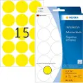 Herma - Papir - permanent selvklebende - gul - 32 mm rund 480 etikett(er) (32 ark x 15) runde etiketter