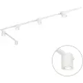 QAZQA Moderne skinnesystem hvitt med 5 lyskastere 1-fase - Rondoo Up