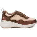 Xti for woman. 14319502-CAMEL Leather trainers 143195 brown (39), 3 to 5 cm, Suede, Laces, Casual