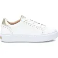 Carmela for woman. 16176202-BLANCO Leather trainers 161762 white (37), Flat, Laces, Casual