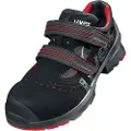 Uvex 85362, Unisex, Voksen, Vernesandaler, Sort, Rød, ESD, P, S1, SRC, Hekte og malje