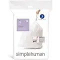 Simplehuman CW0169, 45 l, Hvit, Plast, 20 stykker