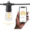 Hombli Smart - Stringlys - LED-filamentlyspære x 10 - total: 7 W - klasse F - varmt hvitt lys - 2700 K