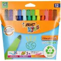BIC 8922231, 12 farger, Flerfarget, Projektil spiss, Flerfarget, Rund, 3 år