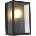 QAZQA Smart utevegglampe sort 25,5 inkl. WiFi A60 IP44 - Rotterdam