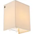 QAZQA Rustikk vegglampe beige - Vete