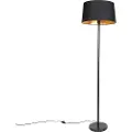 QAZQA Smart gulvlampe svart med svart skjerm 45 cm inkl. Wifi A60 - Simplo