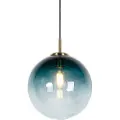 QAZQA Smart pendellampe messing med havblå glass 33 cm inkl. Wifi ST64 - Pallon