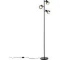 QAZQA Smart gulvlampe svart med røykglass inkludert 3 Wi-Fi P45 - Vidro
