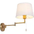 QAZQA Smart vegglampe bronse med hvit skjerm inkl. Wifi A60 - Ladas Deluxe