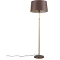 QAZQA Smart gulvlampe bronse med brun skjerm 45 cm inkl. Wifi A60 - Parte