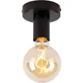 QAZQA Smart taklampe svart inkl. Wifi G95 - Facile