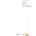 QAZQA Smart gulvlampe gull med linjskjerm hvit 45 cm inkl. Wifi A60 - Parte