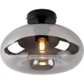 QAZQA Smart taklampe svart med røykglass inkl. Wifi P45 - Busa