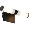 QAZQA Smart Baderoms Vegglampe Svart IP44 2-Lys inkl. 2 Wifi G9 - Bath