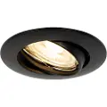 QAZQA Moderne nedfelt spotlight svart 35 mm tiltbar - Edu