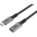 Microconnect Premium - USB-forlengelseskabel - 24 pin USB-C (hunn) til 24 pin USB-C (hann) - USB 3.2 Gen 2x2 - 20 V - 5 A - 1 m - USB Power Delivery (100 W), støtte for 4K 60 Hz (3840 x 2160) - svart