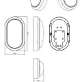 Signify Veggmontering, Overflatebehandlet, Oval, 1 ampuller, 4000 K, IP65, Hvit