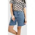 Blue Tomato Pleated Denim Shorts blå