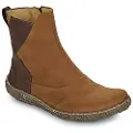El naturalista for woman. 2545011NK005_023 Brown leather ankle boots N5450 (37), Flat, Zip, Casual