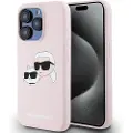 Karl Lagerfeld Klhmp15lskchpplp Iphone 15 Pro 6.1 Silicone Karl&choupette Telefondeksel