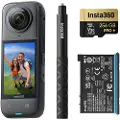 Insta360 X4 Adventure Bundle, 8K Ultra HD, CMOS, 72 MP, 120 fps, Wi-Fi, Bluetooth