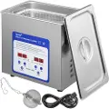 Vevor digital ultralydrenser 3L ultralydrensemaskin 40kHz sonisk rengjøringsmaskin 316 og 304 rustfritt stål ultralydrensemaskin med varmeapparat og timer for rengjøring av smykker briller klokke