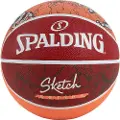 Spalding Street Sketch Dribble basketball rød størrelse 7