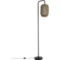 QAZQA Oriental gulvlampe bambus med svart - Yvonne