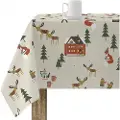 Muare Merry Christmas Flekkesikker Duk 100x139 Cm
