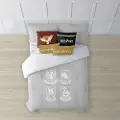 Play Fabrics Nordisk Putetrekk Med Hogwarts-skjoldknapper For Seng 80x200 Cm