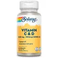 Solaray Vitamin C 1000mgr + D 2000ui 60 Enheter
