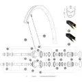 Mavic Ksyrium Elite Allroad/allroad Elite Disc 2017 Bakre Høyre Eiker 12 Enheter