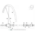 Mavic Aksium Elite Ust Disc 650b Bakre Høyre Eiker 12 Enheter