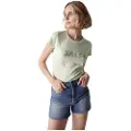 Salsa Jeans Sequin Logo Detail Kortarmet T-skjorte