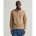 Gant for man. 2068028 Sacker Rib half-zip sweatshirt brown (5XL), Casual, Cotton, Long sleeve
