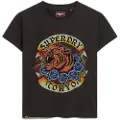 Superdry Tattoo Rhinestone Fitted Kortarmet T-skjorte