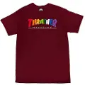 Thrasher Rainbow Maroon Kortarmet T-skjorte