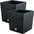Wellhome 2 Tidspotenheter Med En Kubbe For Planting 64l 40x40x41 Cm